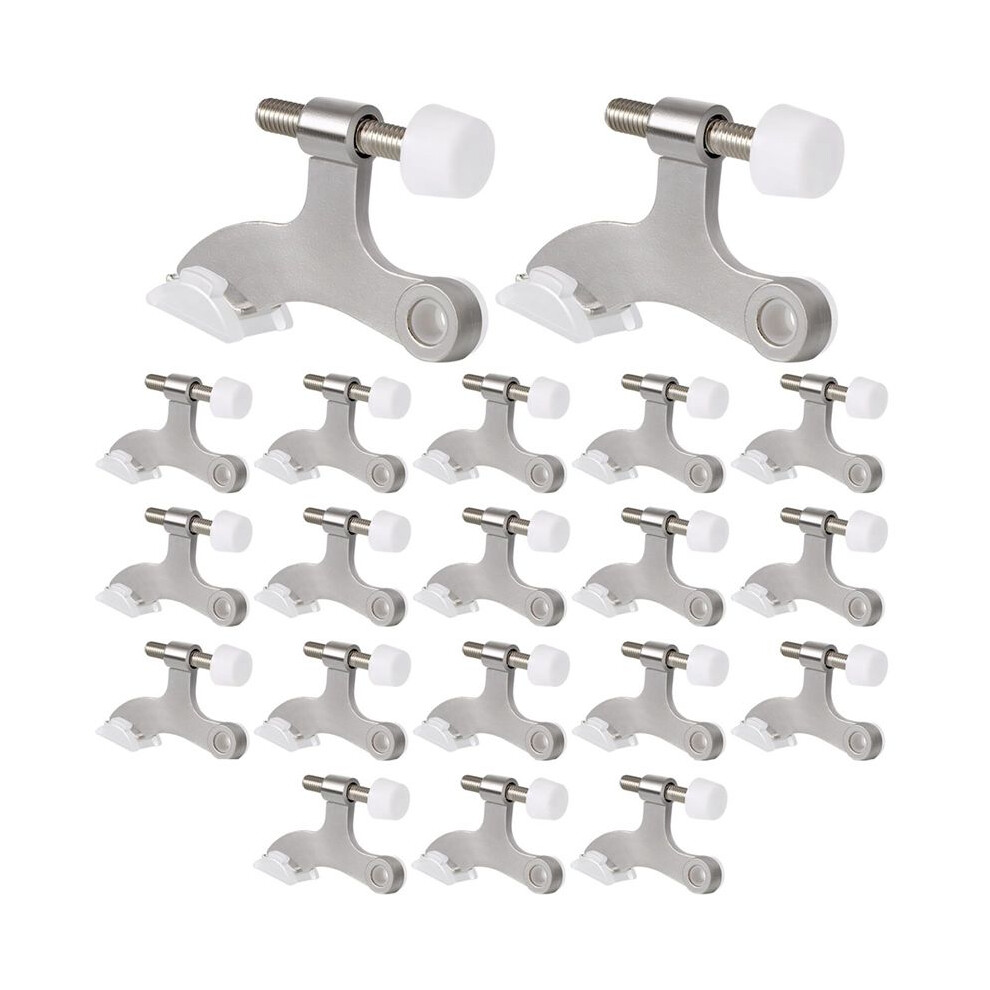 20Pack Hinge Pin Door Stops Satin Brushed Adjustable Heavy Duty Hinge With Rubber Bumper Tips 6033216066694
