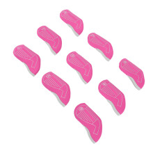 9-teiliges rosarotes Headcover-Set für Eisen-Golfschläger