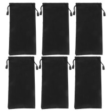 10Pcs Portable Soft Eyeglass Pouches Polyester Sunglasses Travel Cases
