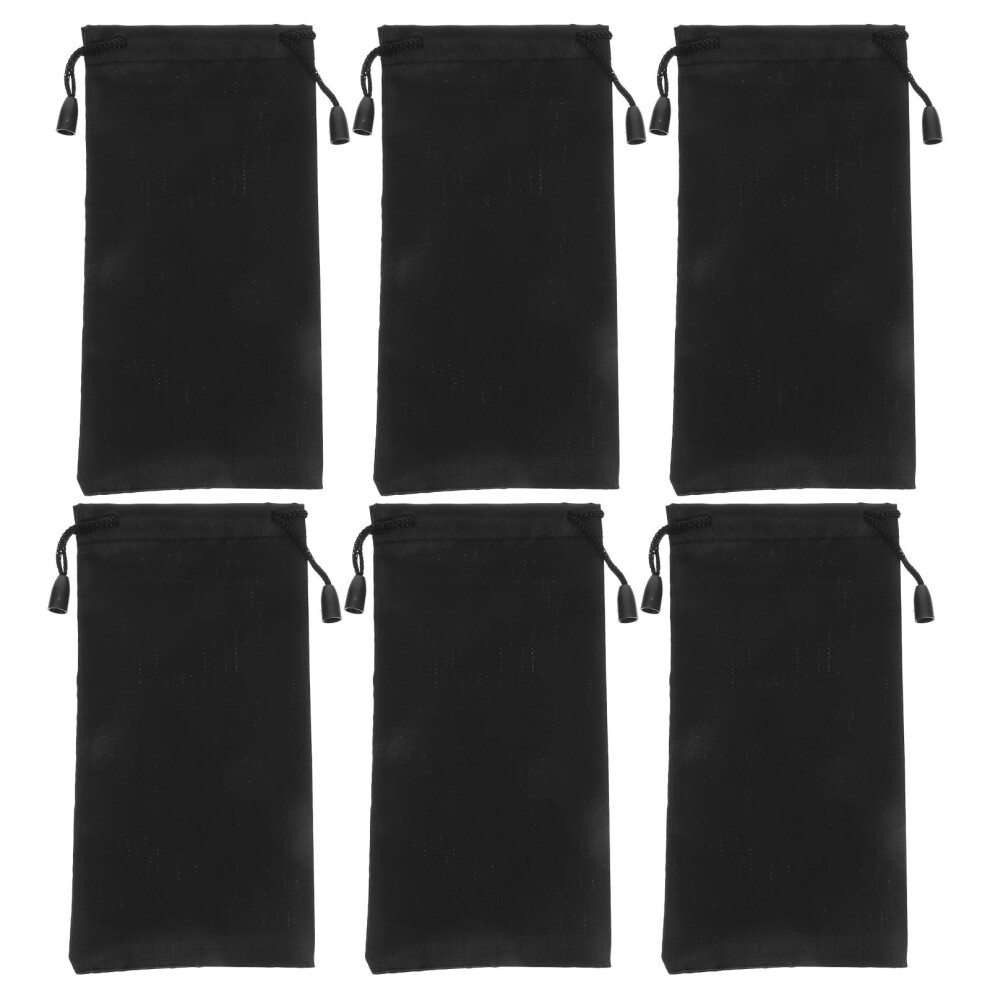 Ohphcall 10Pcs Portable Soft Eyeglass Pouches Polyester Sunglasses Travel Cases