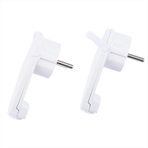 4pcs White Schuko Angled Plug Flat Schuko Flat Plug 250 V (16 A) Schuko Plug Flat Eu Plug 1