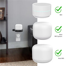 2X Colgador de Pared con Gestión de Cables Incorporada, Soporte para Ahorrar Espacio, Estante de Pared para Enrutador Inalámbrico WiFi Nest