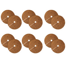12 Pcs 11.8inch  Coir Fiber Tree Mulch Ring Protector Mat-  Liner Mulch Mat for Disc Plant Cover Flower Pot