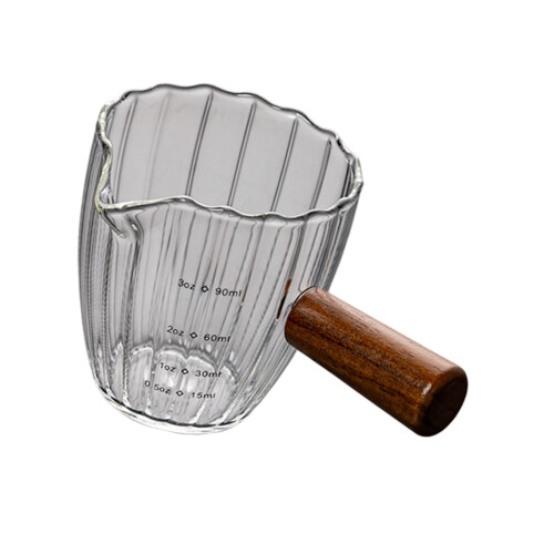 Espresso Glass Measuring Cup with-90ml transparent tri
