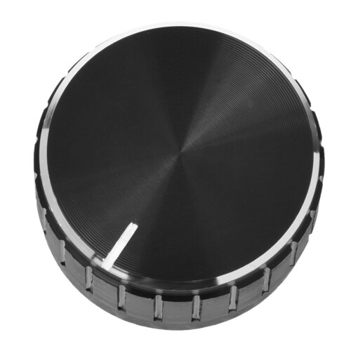 2X Black Aluminum Volume Control Amplifier Knob Wheel 1