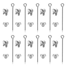 50St Rvs Brochespeld Reparatieset Met Slot, Voor Sieraden
