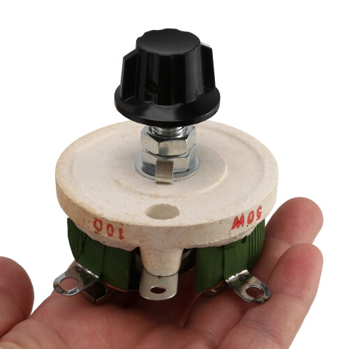2X 50W 10 Ohm Ceramic Potentiometer Variable Taper Pot Resistor Rheostat 2