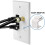 Paquet de 60 Inserts Vierges  Jack pour Plaque Murale  et Panneau de Brassage - Blanc 6