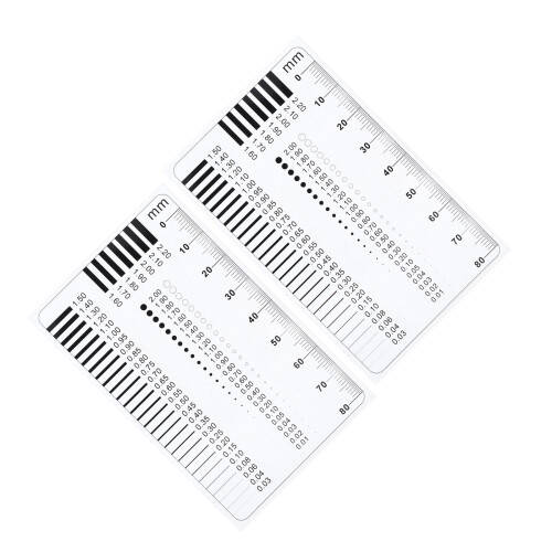 2Pcs Para Medir Fissuras Plástica Transparente Alta