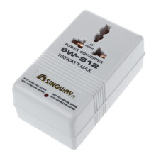 2X SINGWAY 100W 110V/120V to 220V/240V Step-&Down Voltage Converter Transformer Travel White