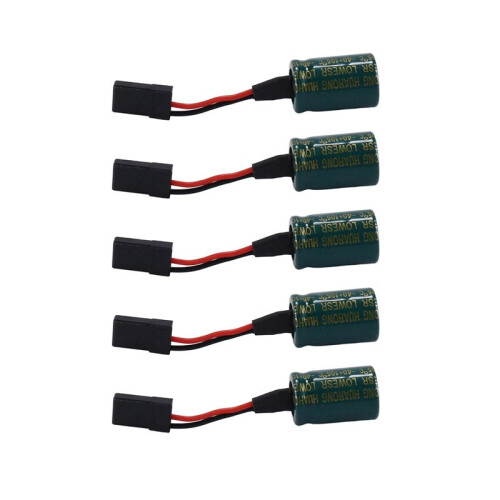 10Pcs 3300UF 16V Voltage Protector A3 Flight Control Receiver Large Capacitor Protector with Plug for RC Drones FUTABA 1
