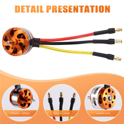 D2822 Brushless Motor Brushless Outer Rotor Motor Suitable for Remote Control Multi-Rotor Fixed-Wing Aircraft 2600KV 1