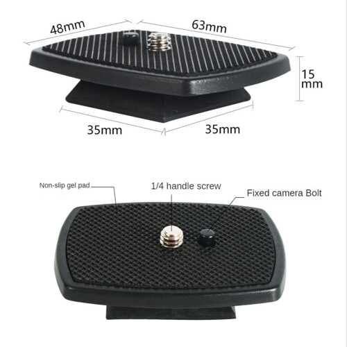 2X Dslr Camera Adapter Mount Camera Tripod  Quick Release Plate Camera Base Plate for Three-Dimensional Tripod
