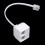 2X 6P2C RJ11 Macho A Hembra Dos Formas Telefono Divisor Convertidor Cable 2