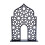 Mosque Shape DIY Table Ornament Gift Holiday Tabletop-Black M 1