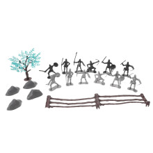 2Ensembles Miniatures Soldats Médiévaux Plastique Multicolores Décor