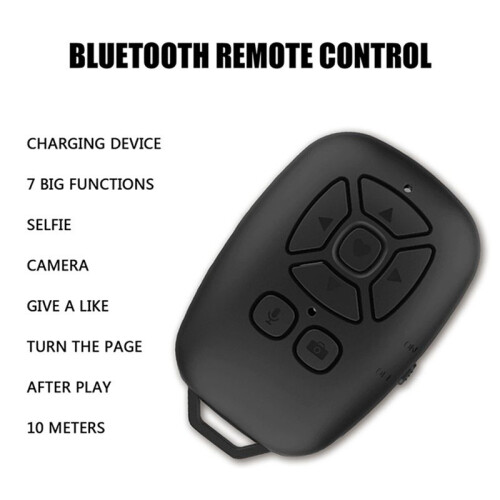 2X  Remote Control Selfie Camera Shutter Release Mobile Phone Button E-Book Turn Page Photo Wireless Controller 1