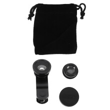 6Ensembles Objectifs Téléphone Noir Macro Fisheye Grand Angle