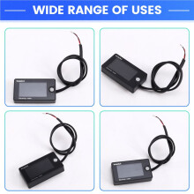 TEKIVI 12V 24V 36V 72V Battery Capacity Voltage Meter Battery Capacity Gauge Indicator Battery Indicator Monitors with Alarm