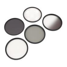 Objektivfilter-Set 55 mm CPL ND8 Sternfilter Grau Makro