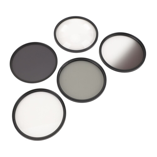 Objektivfilter-Set 55 mm CPL ND8 Sternfilter Grau Makro