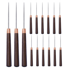 15Pièces Poinçon Couture Manche Bois Précise Pour Artisanat