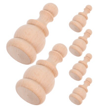 6Pièces Finials En Bois Massif Khaki Pour Mobilier Escalier DIY