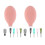 2Sets Ceramic Pottery Applicator Pink Rubber Metal Fine Tip Clay Tools 1