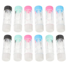 12Pcs Compact Travel Lens Case Double Holder Plastic Contact Storage