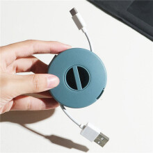 6X Bobbin Winder Charger Cord Round Storage Cable Winder Retractable Cable Management Flexible USB Wire Cord Reel