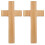 2Pcs Premium Solid Wood Cross for Wall Mounting - Christian Home Decor 1