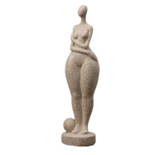Artistieke abstracte dikke vrouw figuur harsen sculptuur-A