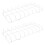 2Pcs White Wire Cage Exit Light Protection Cover for Wall Mount Use 1