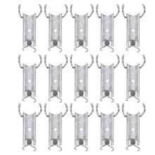 20Pcs Greenhouse Film Retaining Hooks Silver Aluminum Zinc for Garden
