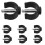 8Pcs Durable Plastic C-Shaped Clips for Toilet Frame & Walking Aid Fix 1