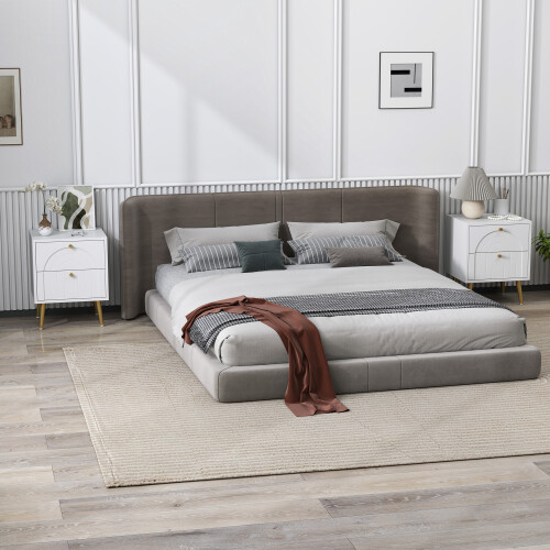 Homcom HOMCOM 2-Piece Bedside Tables Set with 2 Drawers for Bedroom, White
