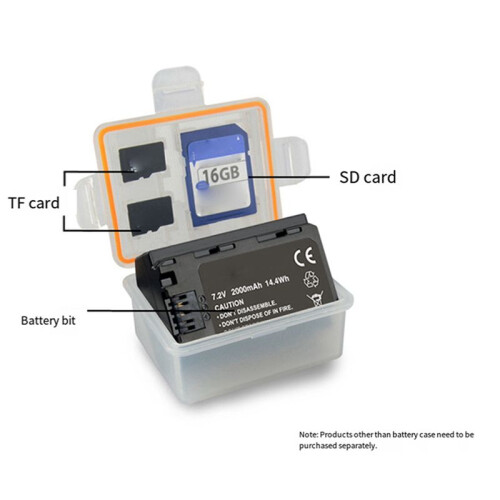 4X for  ILCE-9 A7M3 A7R3 A9 7RM3 Camera NPFZ100 Battery Plastic Holder Case Battery Storage Box 2