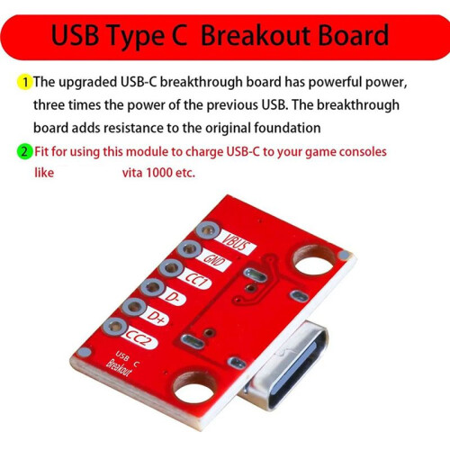 10PCS/Lot USB Type-C Breakout Board Serial Basic Breakout Female Connector Type PCB Converter Board 1