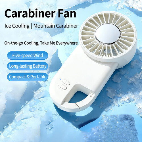 Portable 3 Speed Rechargeable Handheld Fan Desktop Stand-Grey 2