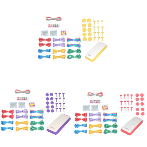 Comprehensive Bracelet Making Set Includes Weaving Tools-Red 1