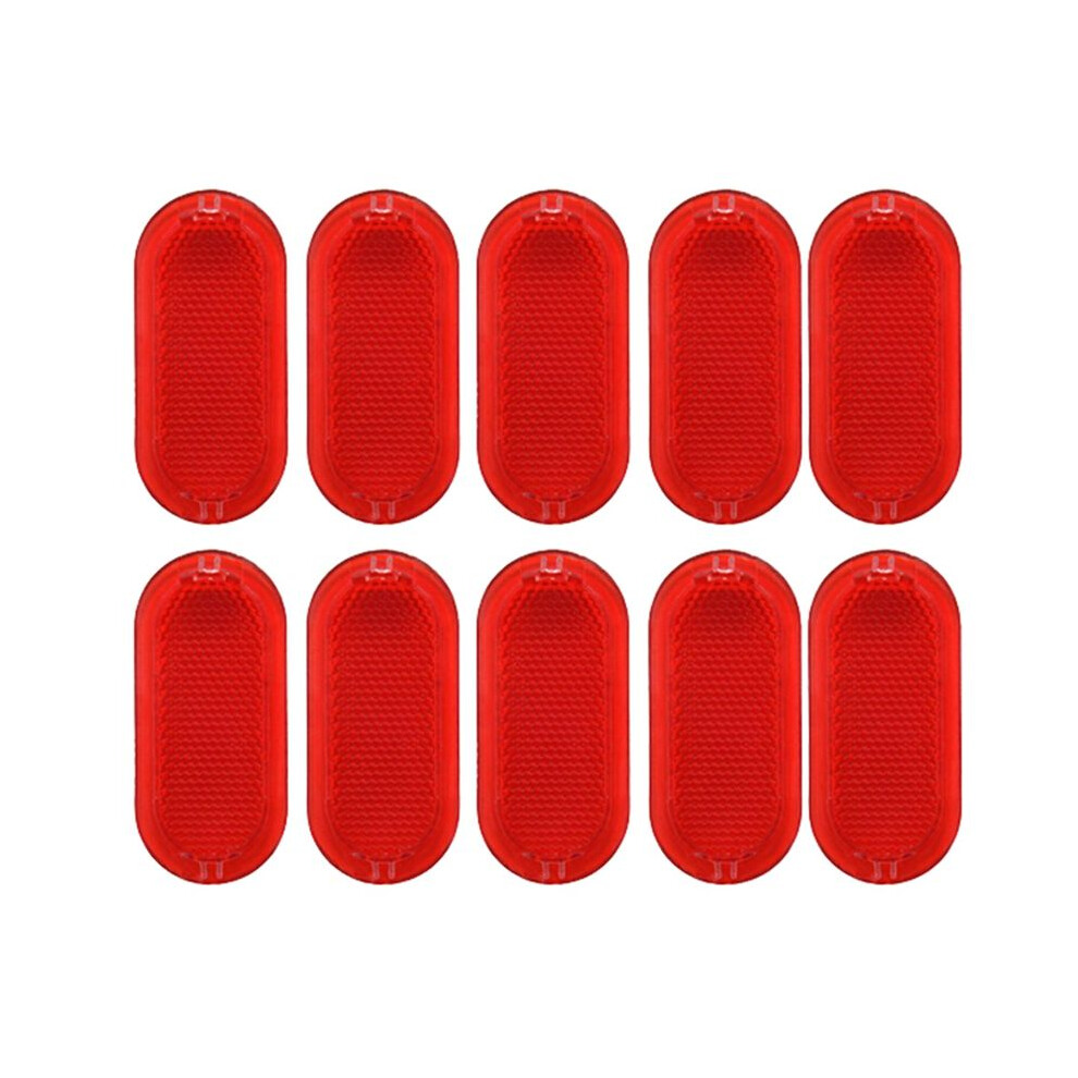 10Pcs Interior Door Panel Warning Cap Reflector For Beetle Caddy 6Q0947419 Red/Light 4711680947658