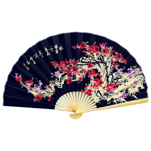 Unique Oriental Decorative Wall Fan Large Size Silk Bamboos-12
