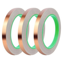 3pcs Copper Foil Tape, (1/2inch X 66 FT) Copper Tape with Double-Sided Conductive for Guitar & EMI Shielding, Crafts