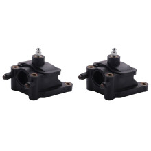 2X 6048001 5017183Ab 902301 Schwarz ThermostatgehäUse Kühlmittel Kühlwasserauslasshalterung 4792329 für