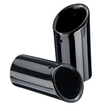 2X Tail Exhaust Tip Pipes Titanium Black for E90 E92 325 328I 3 Series 06-10