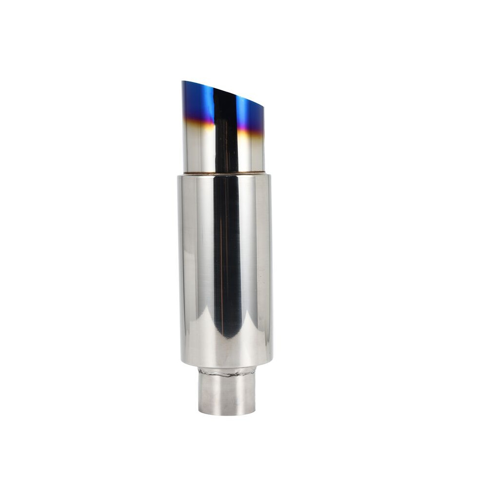 Car Universal Stainless Steel Rear Exhaust Pipe Square Muffler Tail Throat Muffler Tip Pipe 370Mm Roasted 4711613405316