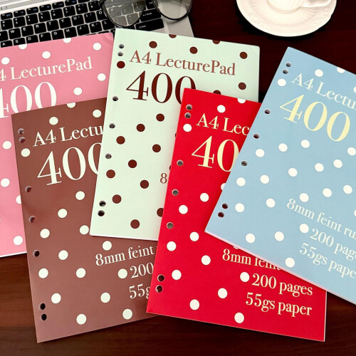Creative Notebook Colorful Dot and Lined Pages-Blue 1