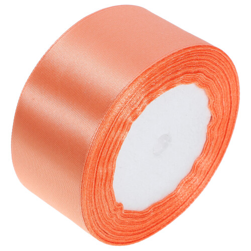 4Rolls Orange Craft Ribbon for Gift Wrapping Polyester Home Decoration 1
