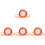 4Rolls Orange Craft Ribbon for Gift Wrapping Polyester Home Decoration 3
