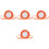 4Rolls Orange Craft Ribbon for Gift Wrapping Polyester Home Decoration 4